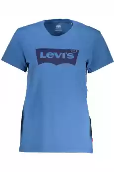 NIEBIESKI TSHIRT DAMSKI Z KRÓTKIM RĘKAWEM LEVI39S Odzież obuwie dodatki