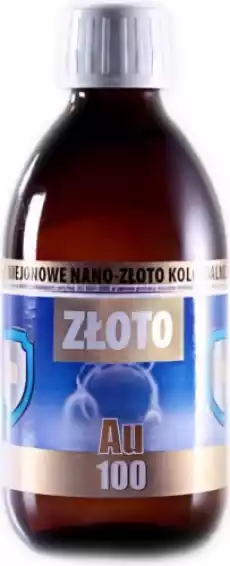 Niejonowe nano złoto koloidalne Au 100 10ppm 300ml Pro Aktiv Zdrowie i uroda Zdrowie Witaminy minerały suplementy diety