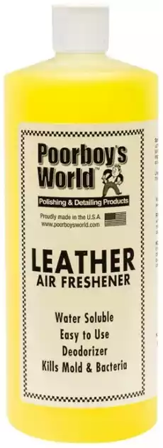 POORBOYS WORLD Leather odświeżacz zapach Skóry 946ml Motoryzacja Pielęgnacja samochodu Pielęgnacja wnętrza samochodu