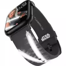 Silikonowy pasek Star Wars The Mandalorian Ahsoka Tano Lightsaber do Apple Watch 49454442mm oraz 414038mm czarny Telefony i akcesoria Akcesoria telefoniczne Pokrowce i kabury do telefonów