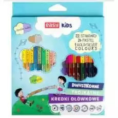 Easy Stationery Kredki dwustronne trójkątne 48 kolorów Dla dziecka Artykuły szkolne Kredki farby flamastry markery