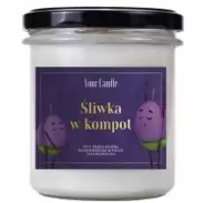 Your Candle Świeca sojowa śliwka w kompot 300 ml Dom i ogród Wyposażenie wnętrz Świece i aromaterapia