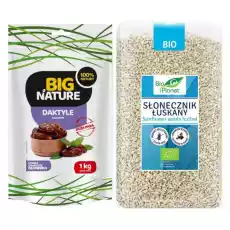 Zestaw Słonecznik Łuskany Bezglutenowy Bio 1 kg Bio Planet Daktyle Suszone Bez Pestek 1 kg Big Nature Artykuły Spożywcze