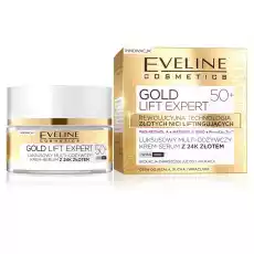 Eveline Gold Lift Expert luksusowy multiodżywczy kremserum z 24k złotem na dzień i na noc 50 50ml Zdrowie i uroda Kosmetyki i akcesoria Pielęgnacja twarzy Kremy do twarzy