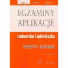 Egzaminy Aplikacje Radcowska I Adwokacka 1 Książki Podręczniki i lektury