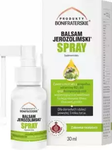 Balsam Jerozolimski spray Propolis witamina B2 B3 i kompozycja ziół 30 ml Produkty Bonifraterskie Zdrowie i uroda Kosmetyki i akcesoria Pielęgnacja twarzy Toniki do twarzy