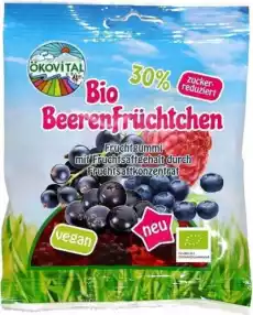 ŻELKI OWOCE LEŚNE BEZ ŻELATYNY BEZGLUTENOWE BIO 80 g OKOVITAL Artykuły Spożywcze Słodycze