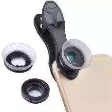 Uniwersalne obiektywy soczewki Macro Lens Apexel 1224X z klipsem 2w1 na aparat smartfona tabletu Telefony i akcesoria Akcesoria telefoniczne