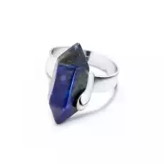 Pierścionek BLUE CRYSTAL MODERN lapis lazuli srebrny Biżuteria i zegarki Wyroby jubilerskie Pierścionki