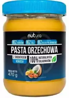 Pasta orzechowa z dodatkiem kokosa 470 g NUTURA Artykuły Spożywcze