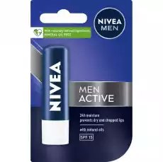 Nivea Men Active pielęgnująca pomadka do ust 48g Zdrowie i uroda Kosmetyki i akcesoria Pielęgnacja twarzy Pielęgnacja ust