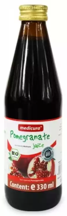 SOK Z GRANATU BIO 330 ml MEDICURA Artykuły Spożywcze Produkty dietetyczne Soki