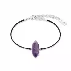 Bransoletka VIOLET CRYSTAL LUCK ametyst srebrna Biżuteria i zegarki Wyroby jubilerskie Bransoletki