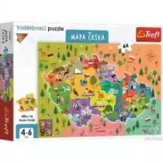 Puzzle Edukacyjne 44 Mapa Czech TREFL Dla dziecka Zabawki Puzzle