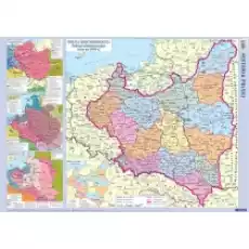 Historia Polski Szkolna mapa ścienna dwustronna Biuro i firma Akcesoria biurowe Artykuły papiernicze Globusy i mapy