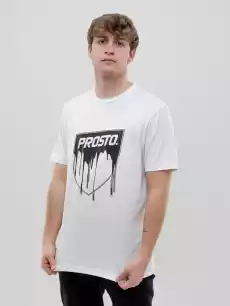 TShirt Z Nadrukiem Męski Biały Prosto Paint Odzież obuwie dodatki Odzież męska Koszulki męskie