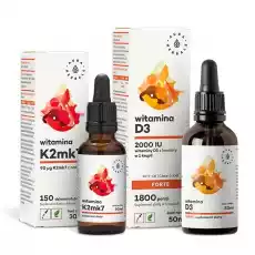 Aura Herbals Zestaw Witamin D3 MCTOil K2 Aura Herbals Sport i rekreacja Odżywki i suplementy