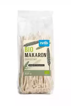 MAKARON ORKISZOWY SPAGHETTI LUKSUSOWY BIO 250 g NIRO Artykuły Spożywcze Zdrowa żywność