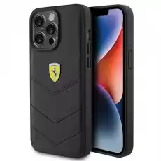 Ferrari FEHCP15XRDUK iPhone 15 Pro Max 67 czarnyblack hardcase Quilted Metal Logo Telefony i akcesoria Akcesoria telefoniczne Etui