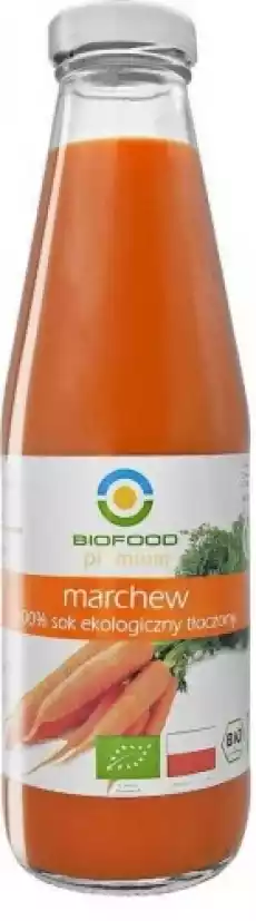 SOK Z MARCHWI KISZONEJ BIO 500 ml BIO FOOD Artykuły Spożywcze Napoje