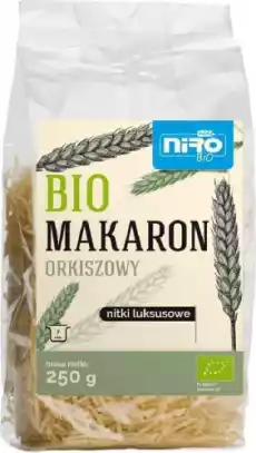 MAKARON ORKISZOWY NITKI LUKSUSOWE BIO 250 g NIRO Artykuły Spożywcze Makarony