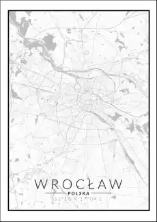 Wrocław mapa czarno biała plakat Wymiar do wyboru 20x30 cm Dom i ogród Wyposażenie wnętrz Dekoracja Obrazy i plakaty