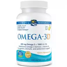 Nordic Naturals Omega3D 690mg Omega 3 witamina D3 1000IU 60 kapsułek miękkich o smaku cytrynowym Sport i rekreacja Odżywki i suplementy