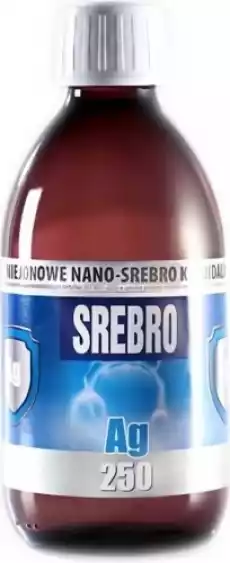 Niejonowe nano srebro koloidalne Ag 250 25ppm 300ml Pro Aktiv Zdrowie i uroda Zdrowie Witaminy minerały suplementy diety