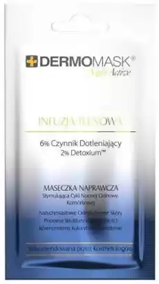 DERMOMASK Night Active Infuzja tlenowa 12ml x 1 saszetka Zdrowie i uroda Kosmetyki i akcesoria Pielęgnacja twarzy Maseczki