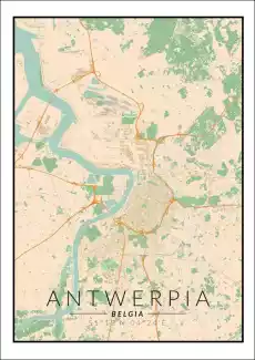 Antwerpia mapa kolorowa plakat Wymiar do wyboru 20x30 cm Dom i ogród Wyposażenie wnętrz Dekoracja Obrazy i plakaty