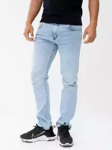 Spodnie Jeansowe Slim KL Jeans W Stitching Jasne Niebieskie Odzież obuwie dodatki Odzież męska Spodnie męskie