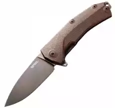 Nóż LionSteel KUR G10 Brown Black Stone Washed KUR BBR Broń i militaria Noże i przybory Noże