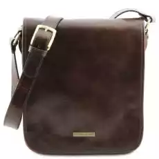 Tuscany Leather TL Messenger skórzana torba na ramię 2komorowa kolor ciemny brąz TL141255 Odzież obuwie dodatki Galanteria i dodatki Torby męskie