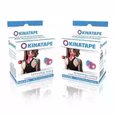 Aura Herbals KINATAPE Kinesio Taping 5m x 5cm niebieska Sport i rekreacja Odżywki i suplementy