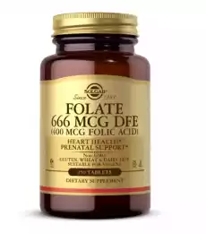 Folate 666 mcg DFE 400 mcg Folic Acid 250 tabl Zdrowie i uroda