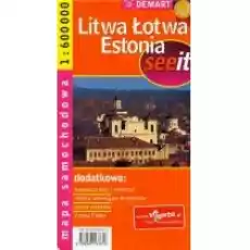 Litwa Łotwa Estonia Mapa samochodowa 1600tys Książki Literatura podróżnicza