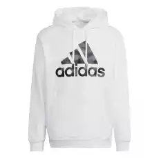 Bluza z kapturem męska adidas ESSENTIALS CAMO PRINT biała HL6932 Odzież obuwie dodatki Bluzy i swetry