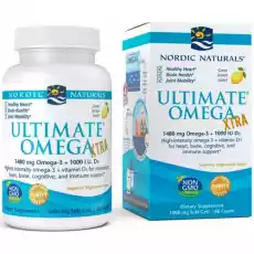 Nordic Naturals Ultimate Omega Xtra 1480mg 60 kapsułek miękkich o smaku cytrynowym Sport i rekreacja Odżywki i suplementy