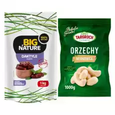 Zestaw Daktyle Suszone Bez Pestek 1 kg Big Nature Orzechy Nerkowca Połówki 1 kg Targroch Artykuły Spożywcze