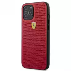 Ferrari FESPEHCP12LRE iPhone 12 Pro Max 67 czerwonyred hardcase On Track Perforated Telefony i akcesoria Akcesoria telefoniczne Etui