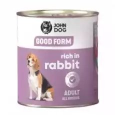 John Dog Good Form karma mokra dla psa królik 800 g Dom i ogród Artykuły zoologiczne Psy