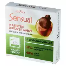 Joanna Sensual plastry do depilacji twarzy włosy mocne 16szt oliwka 10ml Zdrowie i uroda Kosmetyki i akcesoria Pielęgnacja ciała Balsamy mleczka peelingi do ciała