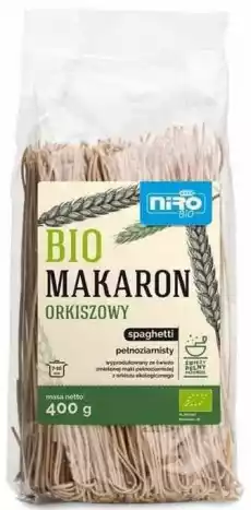 Makaron orkiszowy spaghetti 400 g BIO Artykuły Spożywcze Makarony