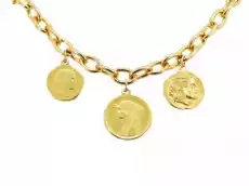 Monety na łańcuszku bransoletki Biżuteria i zegarki Wyroby jubilerskie Bransoletki