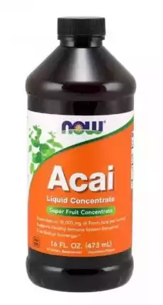 Now Foods Acai Liquid Concentrate 473 ml Sport i rekreacja Odżywki i suplementy