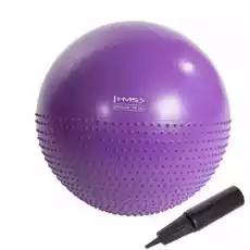 Yb03 55Cm Purple Piłka Gimnastyczna Masujaca Hms Sport i rekreacja Siłownia i fitness Piłki lekarskie i gimnastyczne