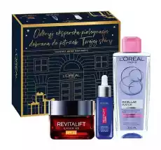 Revitalift Laser zestaw serum na noc 30ml krem na dzień SPF25 50ml płyn micelarny 200ml Zdrowie i uroda Zestawy kosmetyczne