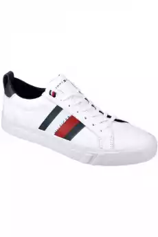 SNEAKERSY MĘSKIE TOMMY HILFIGER XM0XM01893 BIAŁE Odzież obuwie dodatki Obuwie męskie