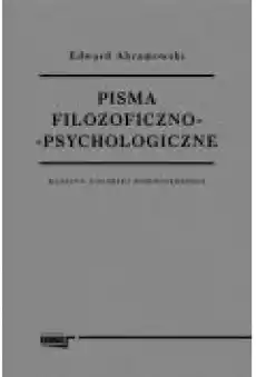 Pisma filozoficznopsychologiczne Książki Nauki humanistyczne