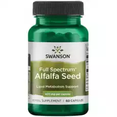 Swanson FS Alfalfa 400mg 60kaps Zdrowie i uroda Zdrowie Witaminy minerały suplementy diety